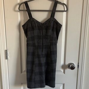 Abercrombie & Fitch Black Checkered Mini Dress